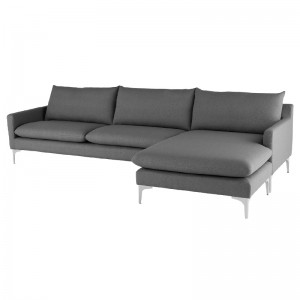 anders sectional grey silver